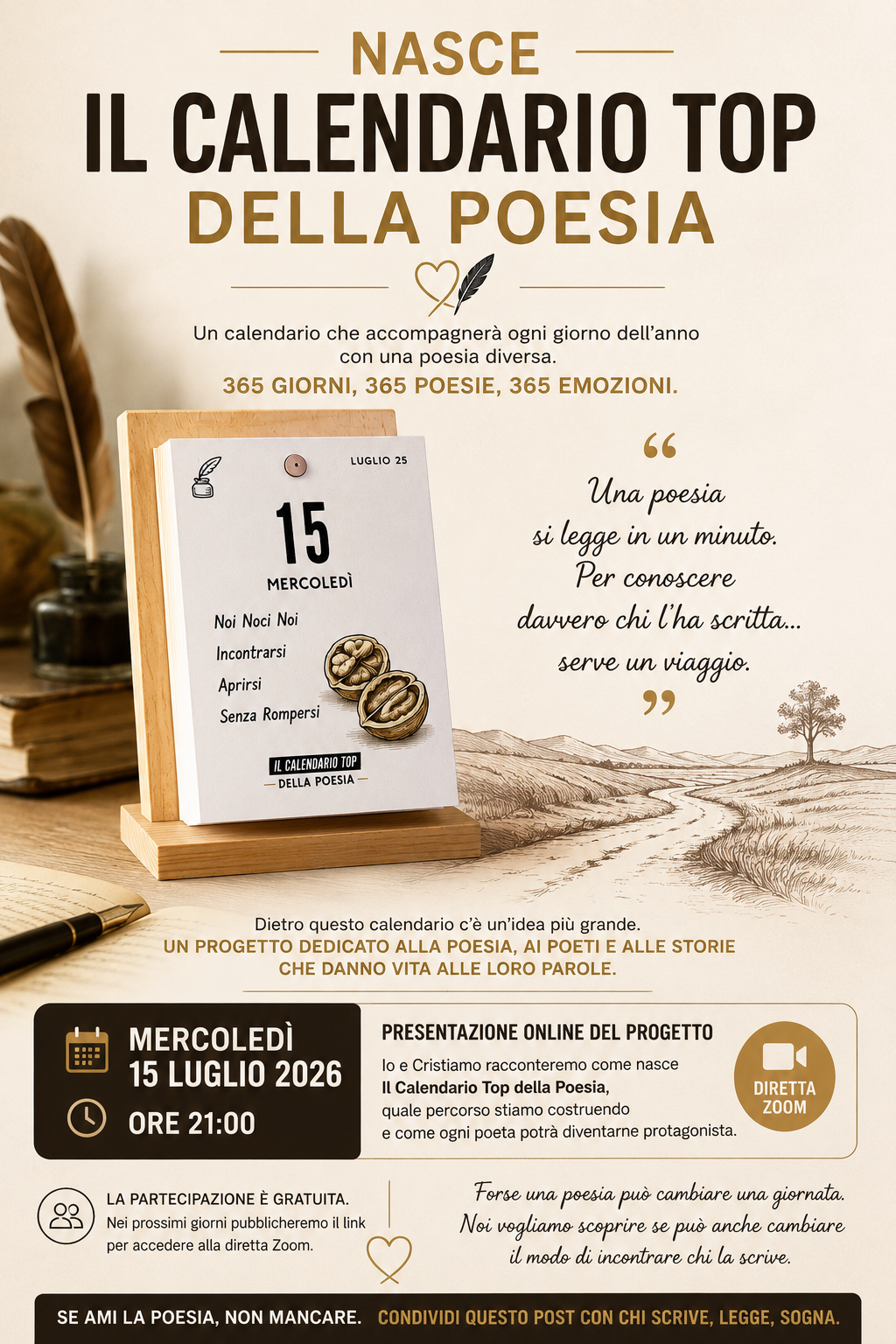 Presentazione grafica del Calendario Top della Poesia